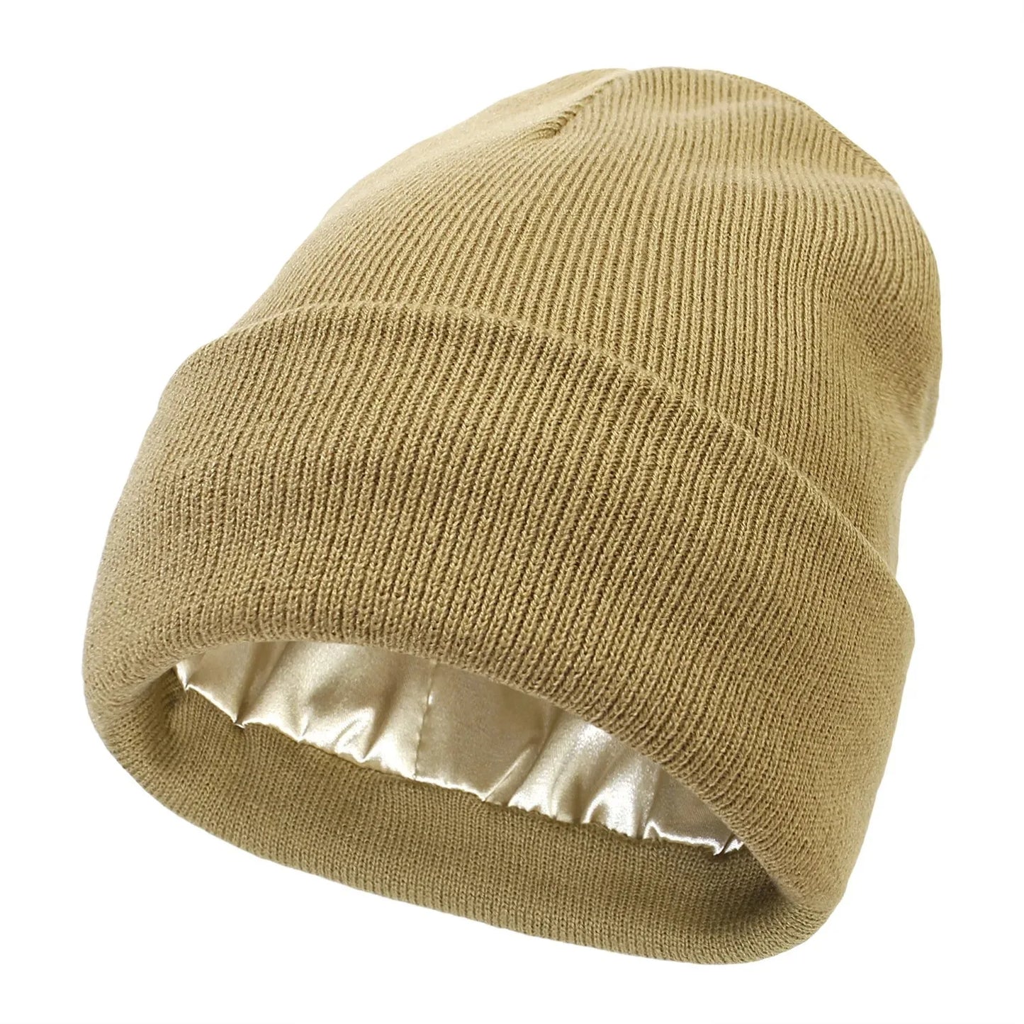 Unisex Satin-Lined Beanie – Anti-Static, Warm, and Hair-Friendly Winter Hat - Lalex & Co