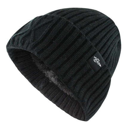 Black Plush Tactical Beanie – Ultra-Warm Wool Insulated Winter Hat - Lalex & Co