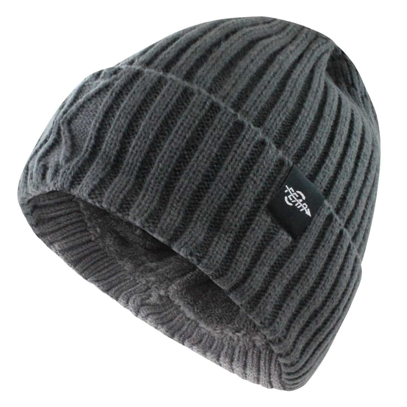 Black Plush Tactical Beanie – Ultra-Warm Wool Insulated Winter Hat - Lalex & Co