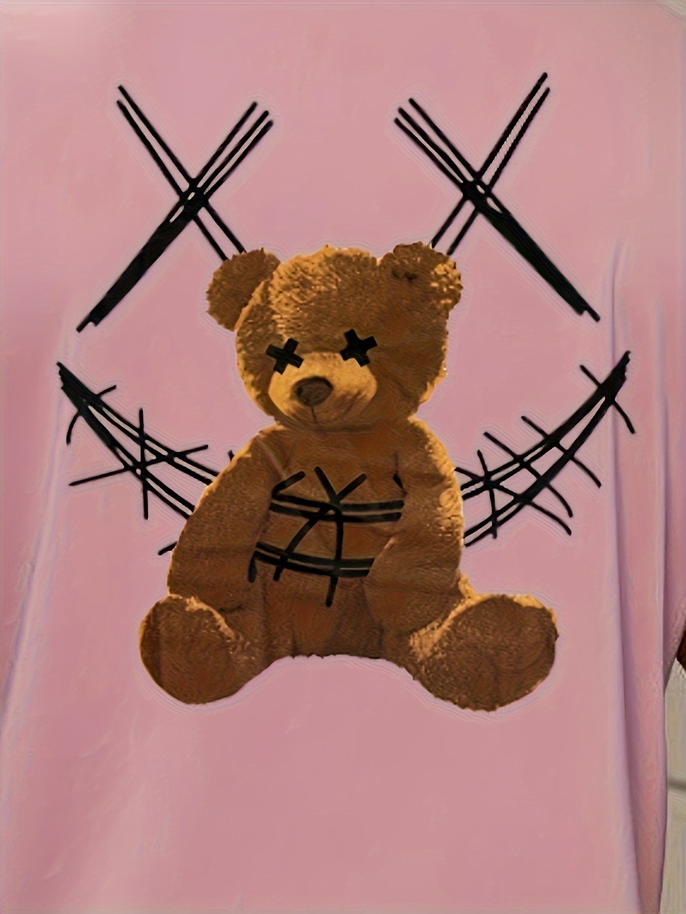 Men's Bear Graphic Tee – Casual, Outdoor Short Sleeve Round Neck Shirt - Lalex & Co