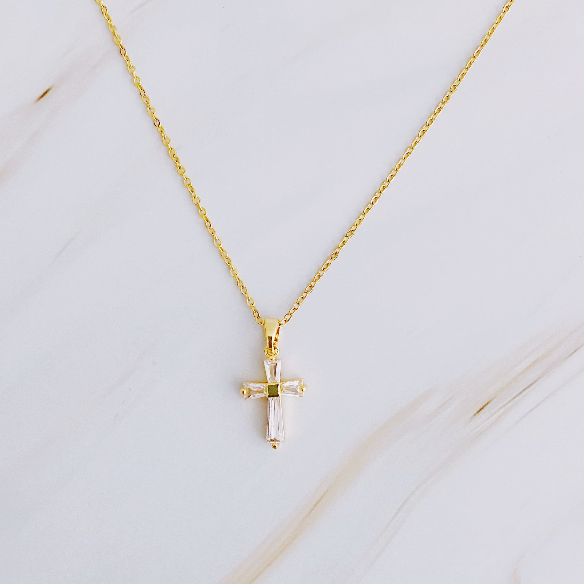 My Dear Crystal Cross Necklace – A Timeless Symbol of Faith and Love - Lalex & Co