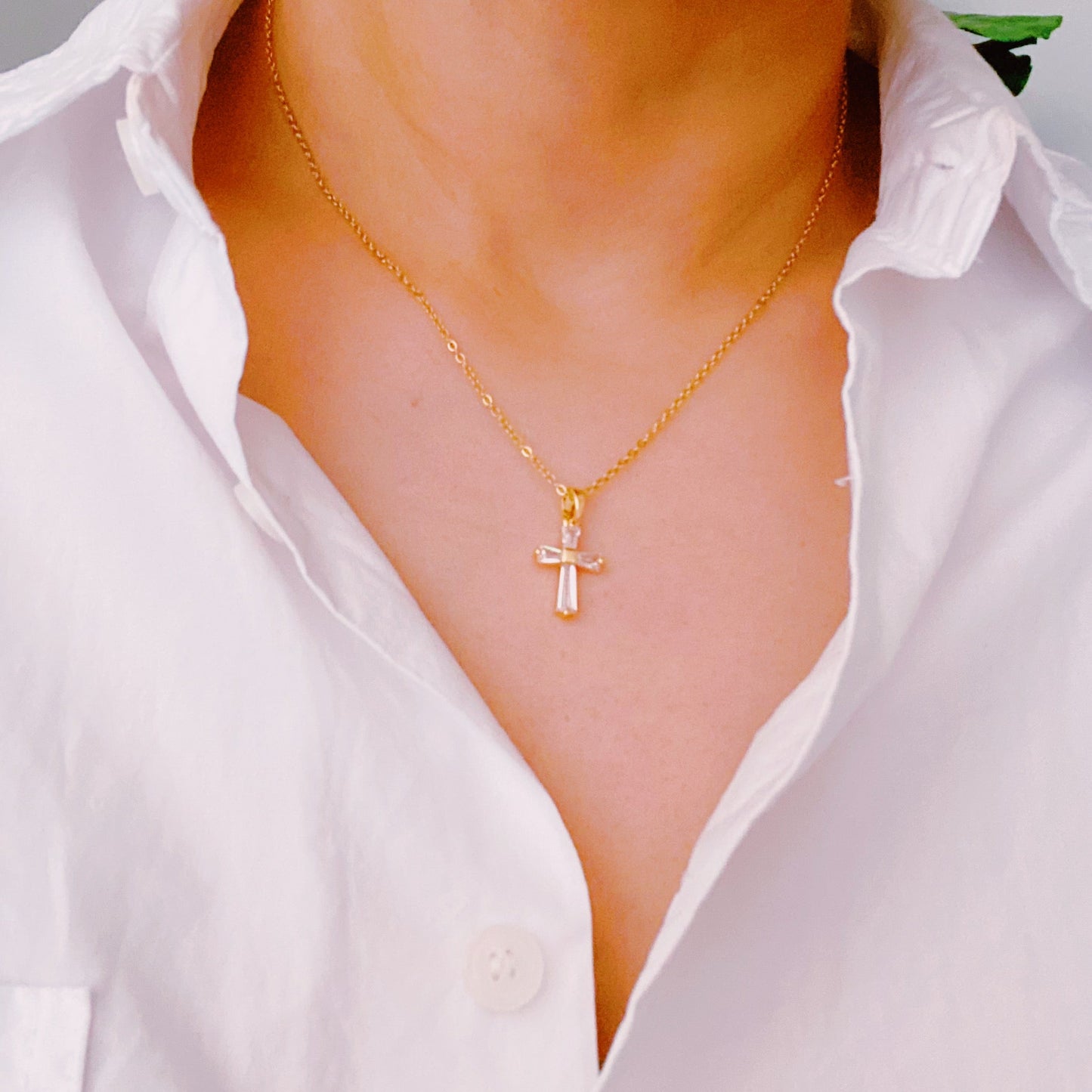 My Dear Crystal Cross Necklace – A Timeless Symbol of Faith and Love - Lalex & Co
