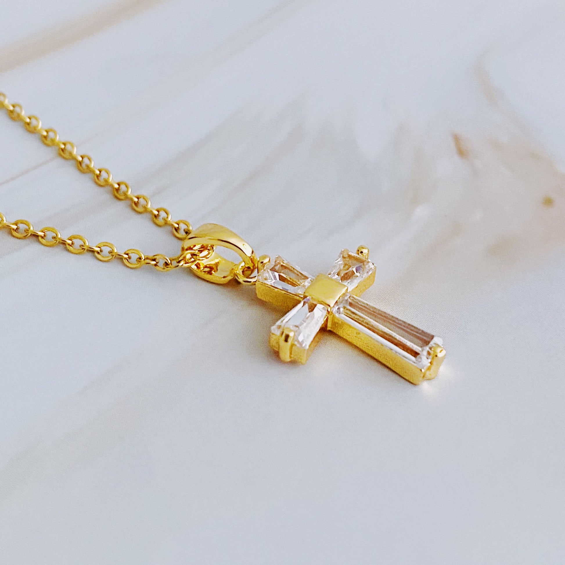 My Dear Crystal Cross Necklace – A Timeless Symbol of Faith and Love - Lalex & Co