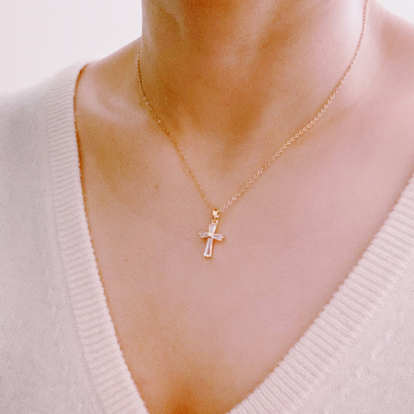 My Dear Crystal Cross Necklace – A Timeless Symbol of Faith and Love - Lalex & Co