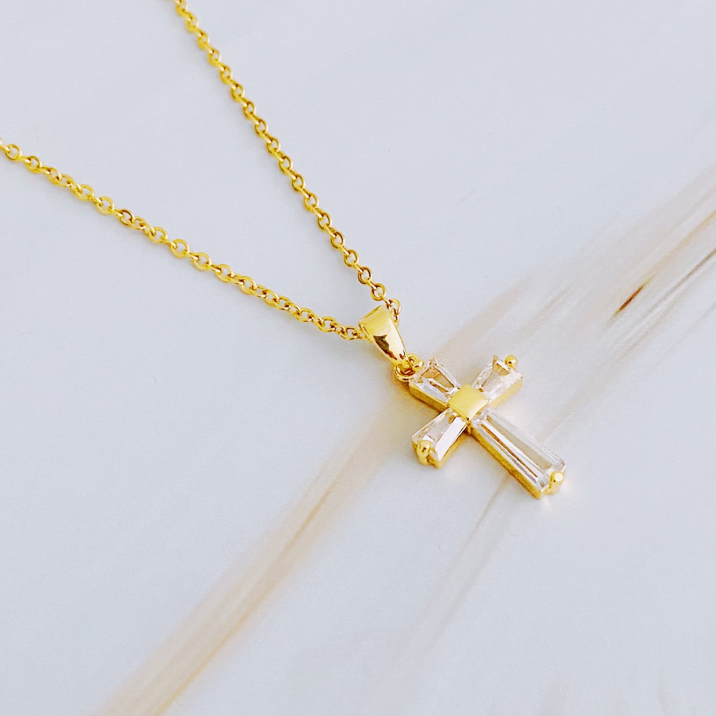 My Dear Crystal Cross Necklace – A Timeless Symbol of Faith and Love - Lalex & Co